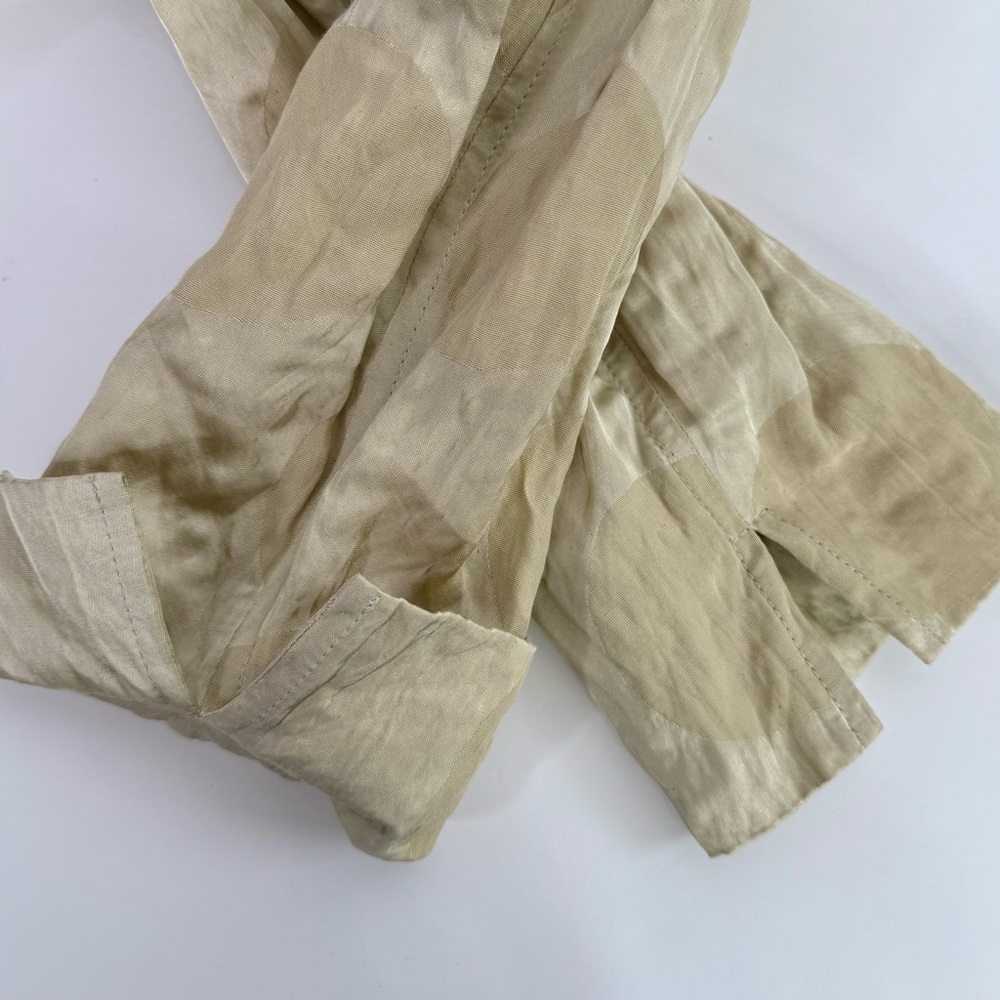 ALEXANDER 6 Celery Green Abstract Print Crinkle Safari Blazer Jacket Size 6 - Picture 5 of 15